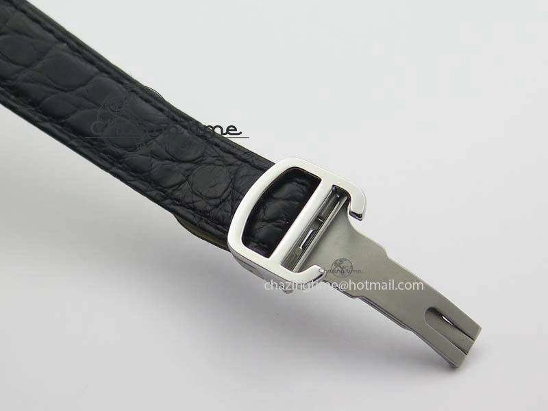 Tank Ladies 25mm SS GF 1:1 Best Edition White Dial On Black Croc Leather Ronda Quartz