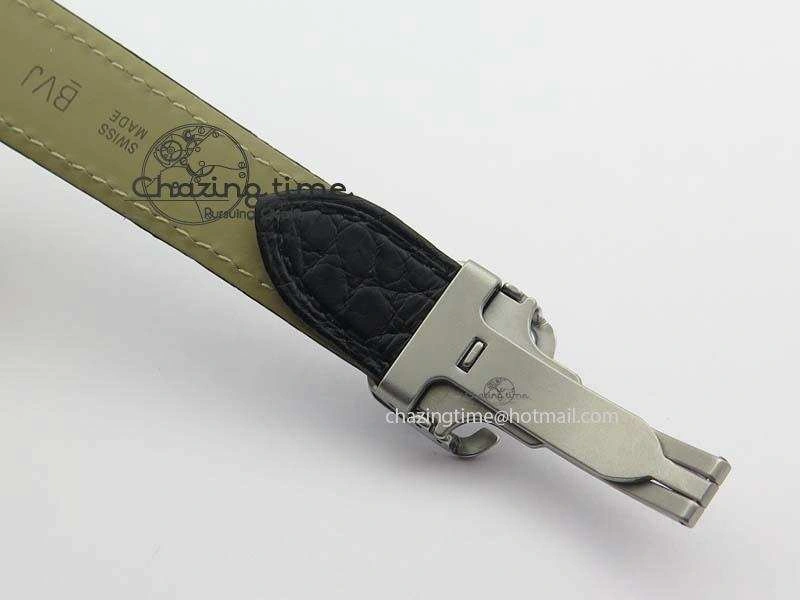 Tank Ladies 25mm SS GF 1:1 Best Edition White Dial On Black Croc Leather Ronda Quartz