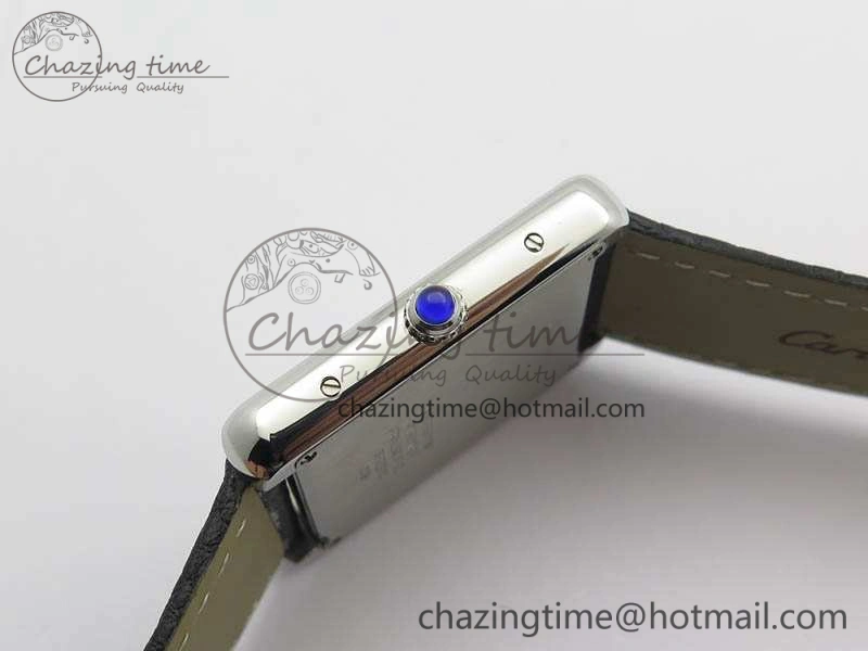 Tank Ladies W5200002 28mm SS GF 1:1 Best Edition White Dial On Black Leather Strap Ronda Quartz