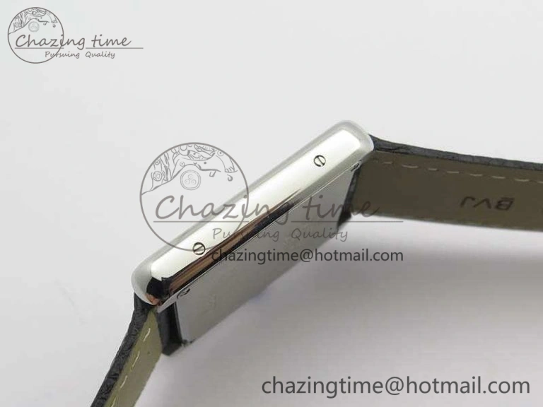 Tank Ladies W5200002 28mm SS GF 1:1 Best Edition White Dial On Black Leather Strap Ronda Quartz