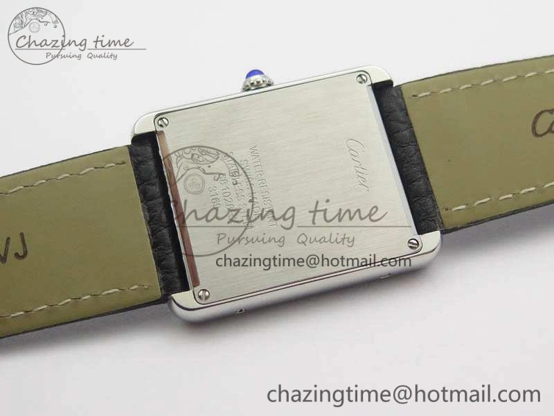 Tank Ladies W5200002 28mm SS GF 1:1 Best Edition White Dial On Black Leather Strap Ronda Quartz