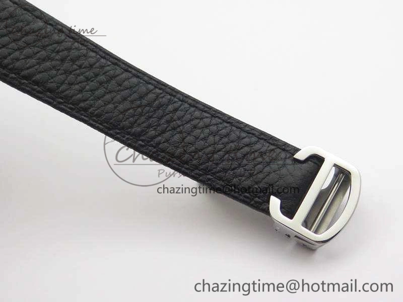 Tank Ladies W5200002 28mm SS GF 1:1 Best Edition White Dial On Black Leather Strap Ronda Quartz