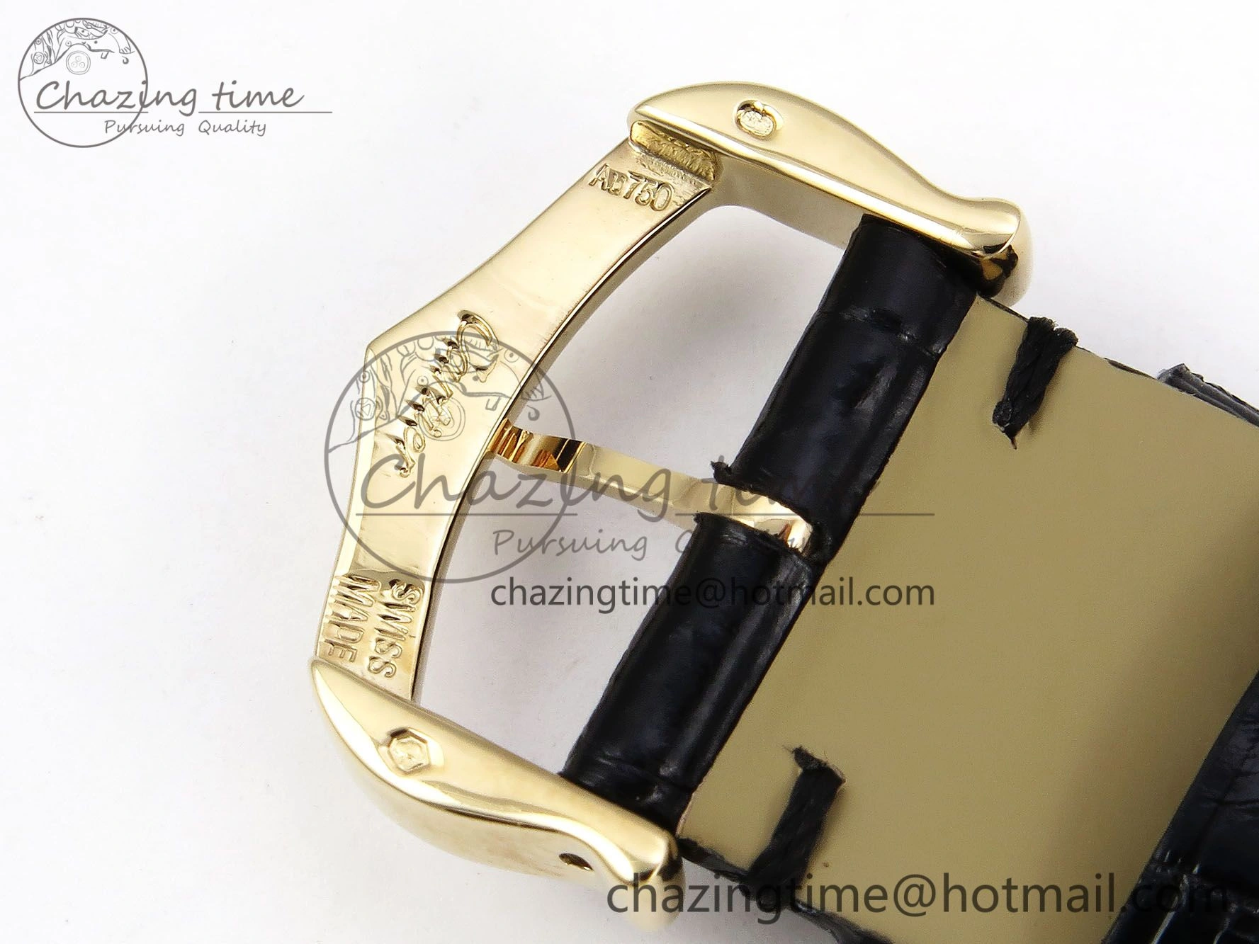 Tank Louis Cartier Large YG 33.7mm DRF 1:1 Best Edition Black Dial on Black Leather Strap Swiss Quartz