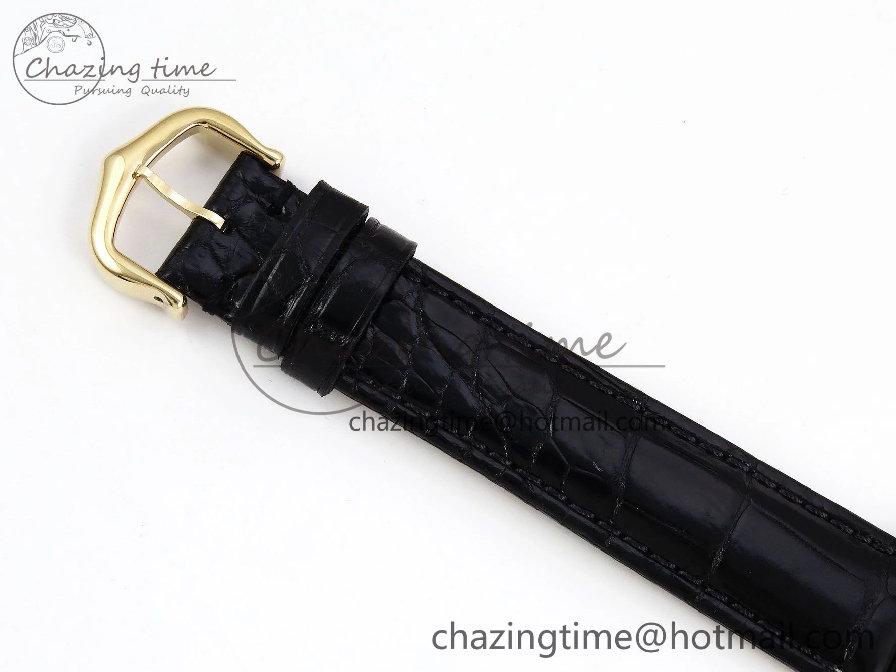 Tank Louis Cartier Small YG 29mm DRF 1:1 Best Edition Black Dial on Black Leather Strap Swiss Quartz