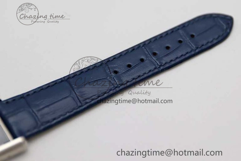 Tank Louis Ladies 25mm SS K11F 1:1 Best Edition Blue Dial on Croco Leather Strap Ronda Quartz