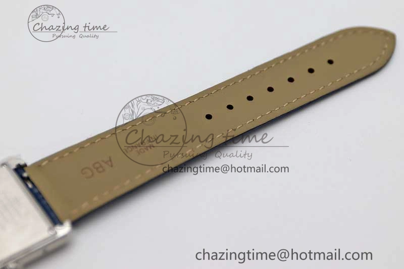 Tank Louis Ladies 25mm SS K11F 1:1 Best Edition Blue Dial on Croco Leather Strap Ronda Quartz