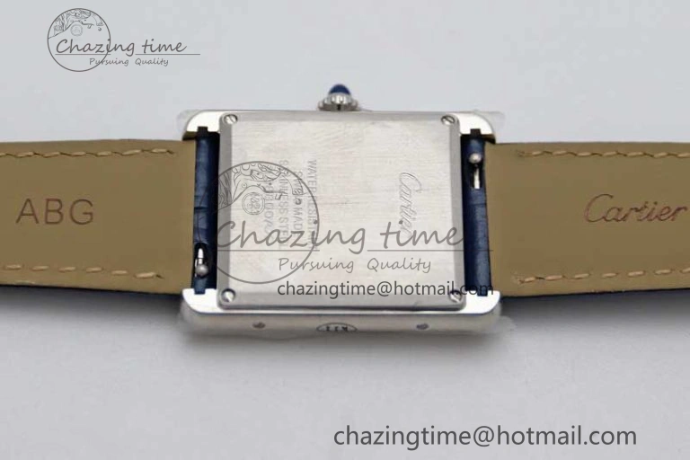 Tank Louis Ladies 25mm SS K11F 1:1 Best Edition Blue Dial on Croco Leather Strap Ronda Quartz