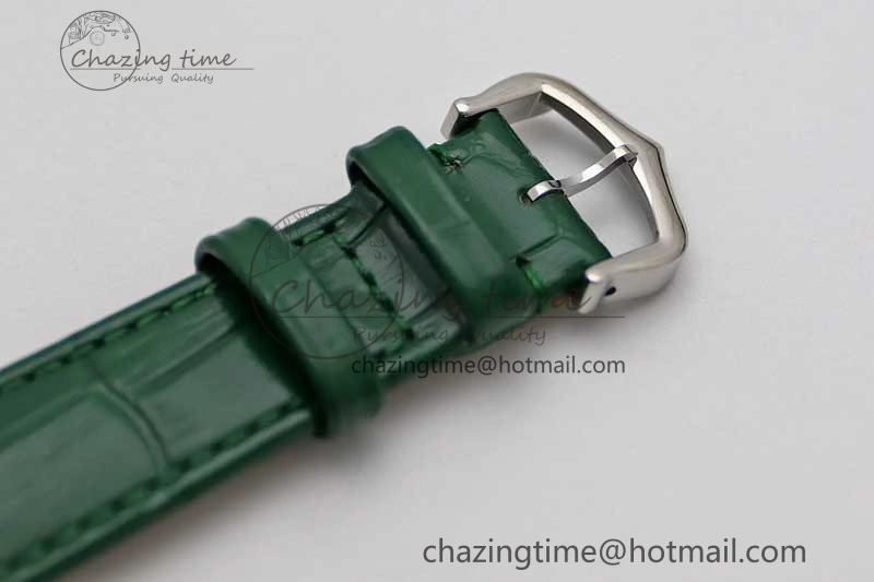 Tank Louis Ladies 25mm SS K11F 1:1 Best Edition Green Dial on Croco Leather Strap Ronda Quartz