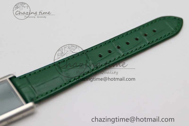 Tank Louis Ladies 25mm SS K11F 1:1 Best Edition Green Dial on Croco Leather Strap Ronda Quartz