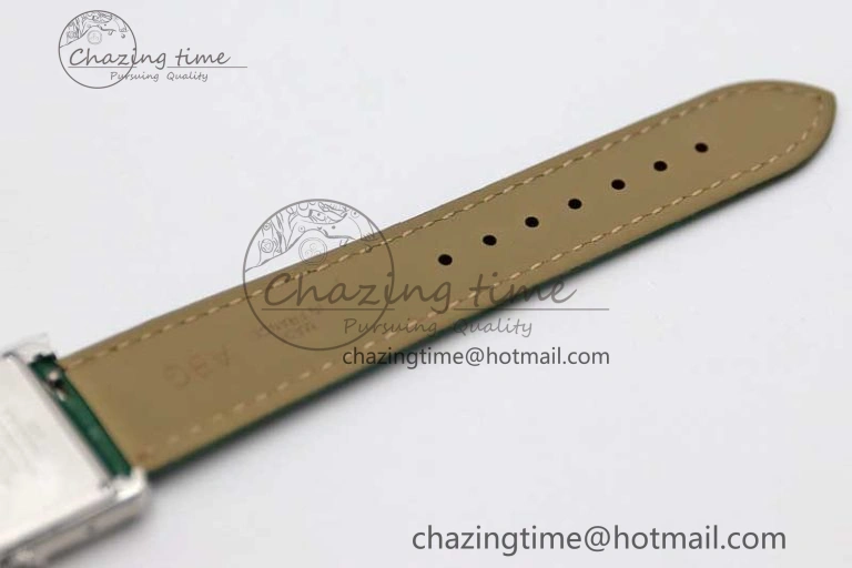 Tank Louis Ladies 25mm SS K11F 1:1 Best Edition Green Dial on Croco Leather Strap Ronda Quartz