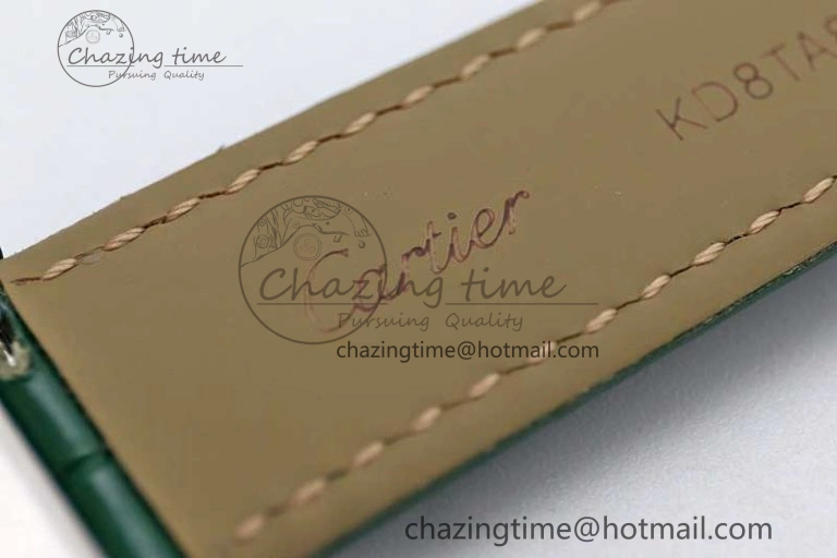 Tank Louis Ladies 25mm SS K11F 1:1 Best Edition Green Dial on Croco Leather Strap Ronda Quartz