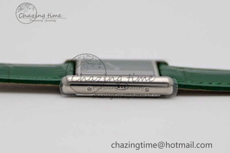 Tank Louis Ladies 25mm SS K11F 1:1 Best Edition Green Dial on Croco Leather Strap Ronda Quartz