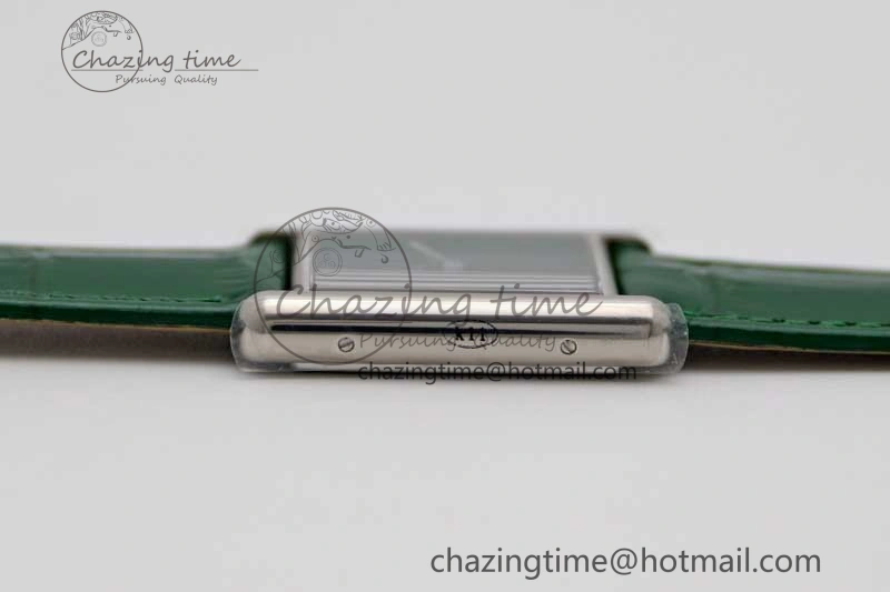Tank Louis Ladies 25mm SS K11F 1:1 Best Edition Green Dial on Croco Leather Strap Ronda Quartz