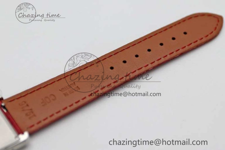 Tank Louis Ladies 25mm SS K11F 1:1 Best Edition Red Dial on Croco Leather Strap Ronda Quartz