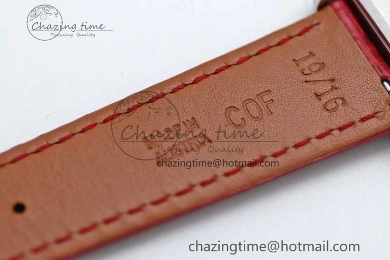 Tank Louis Ladies 25mm SS K11F 1:1 Best Edition Red Dial on Croco Leather Strap Ronda Quartz