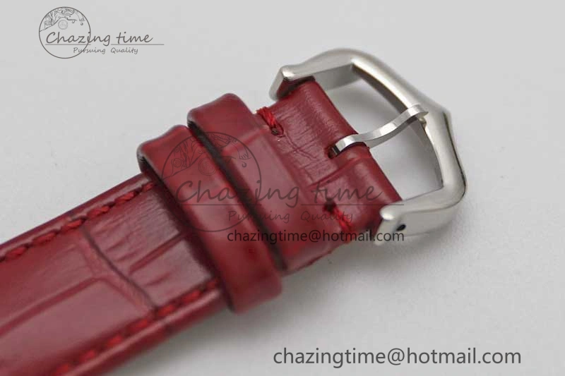 Tank Louis Ladies 25mm SS K11F 1:1 Best Edition Red Dial on Leather Strap Ronda Quartz