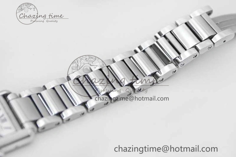 Tank Louis Ladies 29.5mm SS K11F Best Edition White Dial on SS Bracelet Ronda Quartz