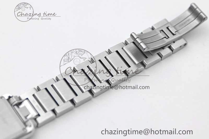 Tank Louis Ladies 29.5mm SS K11F Best Edition White Dial on SS Bracelet Ronda Quartz