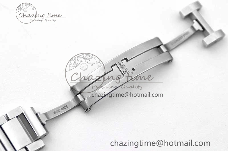 Tank Louis Ladies 29.5mm SS K11F Best Edition White Dial on SS Bracelet Ronda Quartz