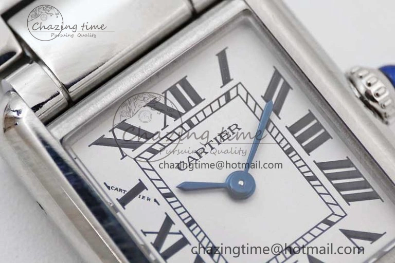 Tank Louis Ladies 29.5mm SS K11F Best Edition White Dial on SS Bracelet Ronda Quartz