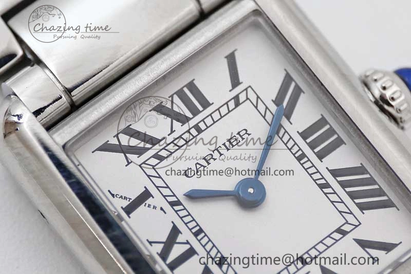 Tank Louis Ladies 29.5mm SS K11F Best Edition White Dial on SS Bracelet Ronda Quartz