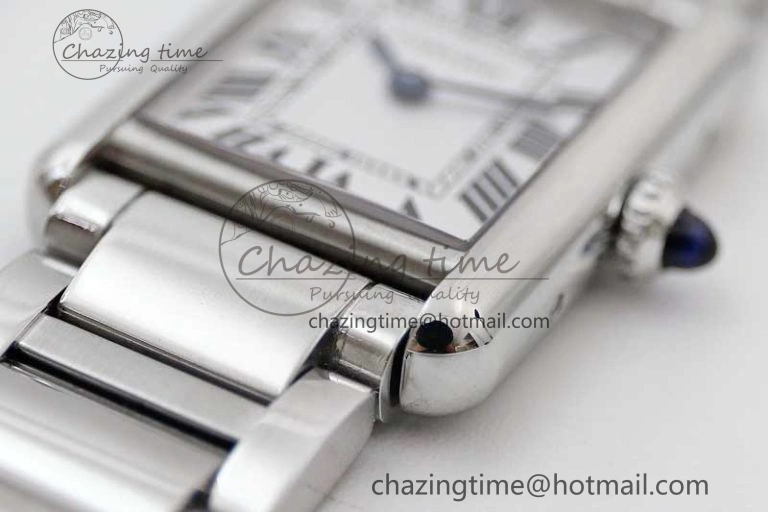 Tank Louis Ladies 29.5mm SS K11F Best Edition White Dial on SS Bracelet Ronda Quartz
