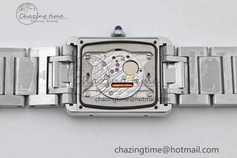 Tank Louis Ladies 33.7mm SS K11F Best Edition White Dial on SS Bracelet Ronda Quartz