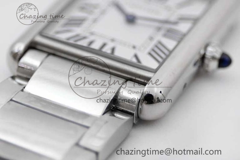 Tank Louis Ladies 33.7mm SS K11F Best Edition White Dial on SS Bracelet Ronda Quartz