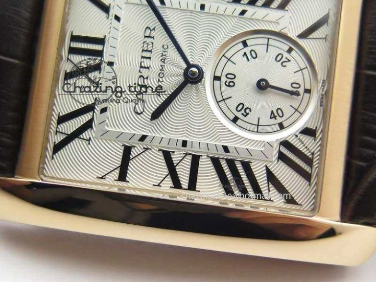 Tank MC JF Best Edition RG White Textured Dial On Brown Leather Strap A23J Cal