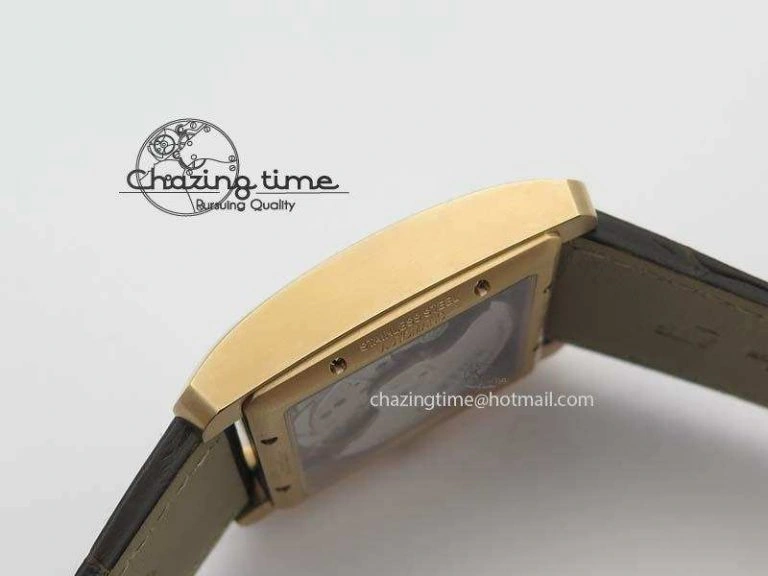 Tank MC JF Best Edition RG White Textured Dial On Brown Leather Strap A23J Cal