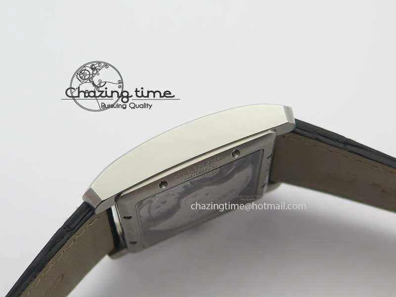 Tank MC JF Best Edition SS Black Textured Dial On Black Leather Strap A23J Cal