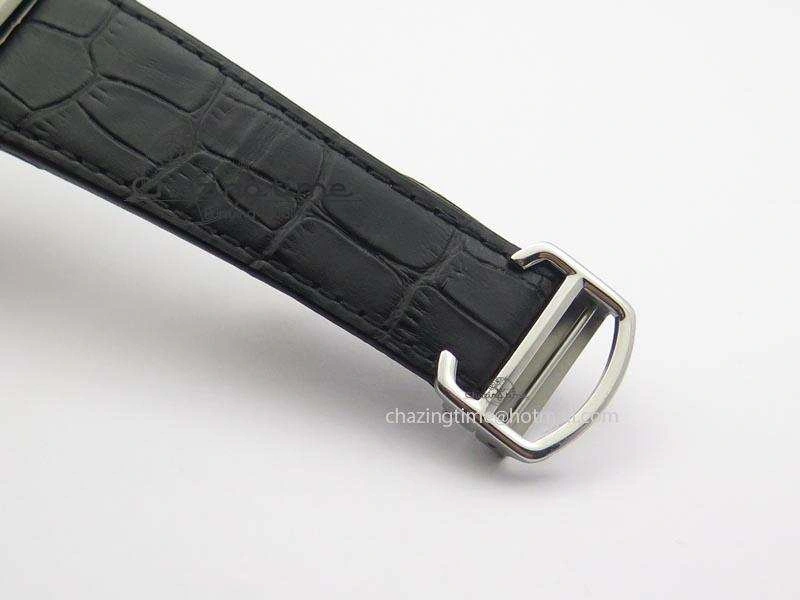 Tank MC JF Best Edition SS White Dial Diamond Bezel On Black Leather Strap A23J