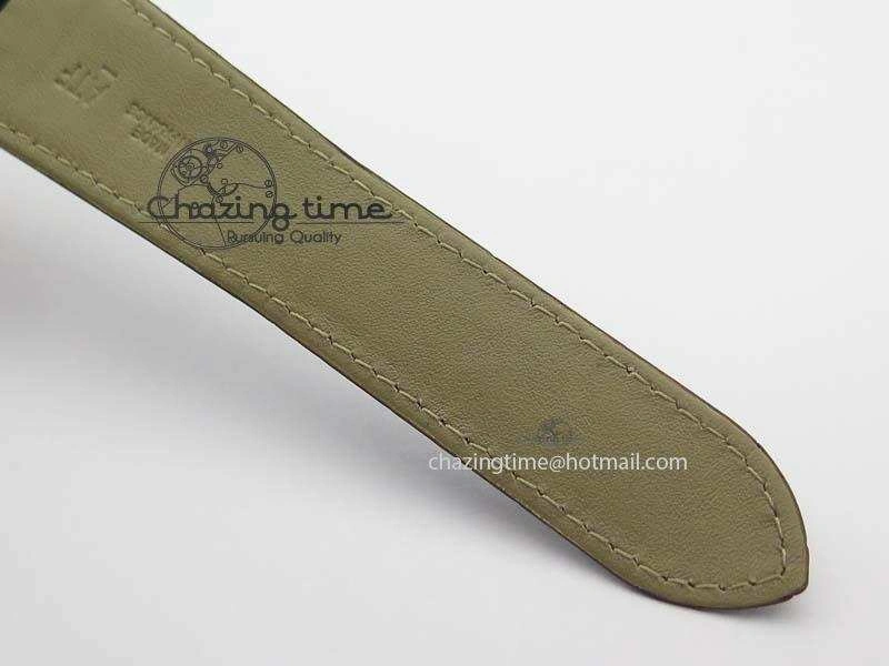 Tank MC JF Best Edition SS White Textured Dial Diamond Bezel On Brown Leather Strap A23J Cal