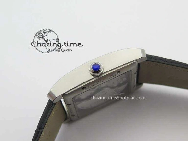 Tank MC JF Best Edition SS White Textured Dial On Black Leather Strap A23J Cal