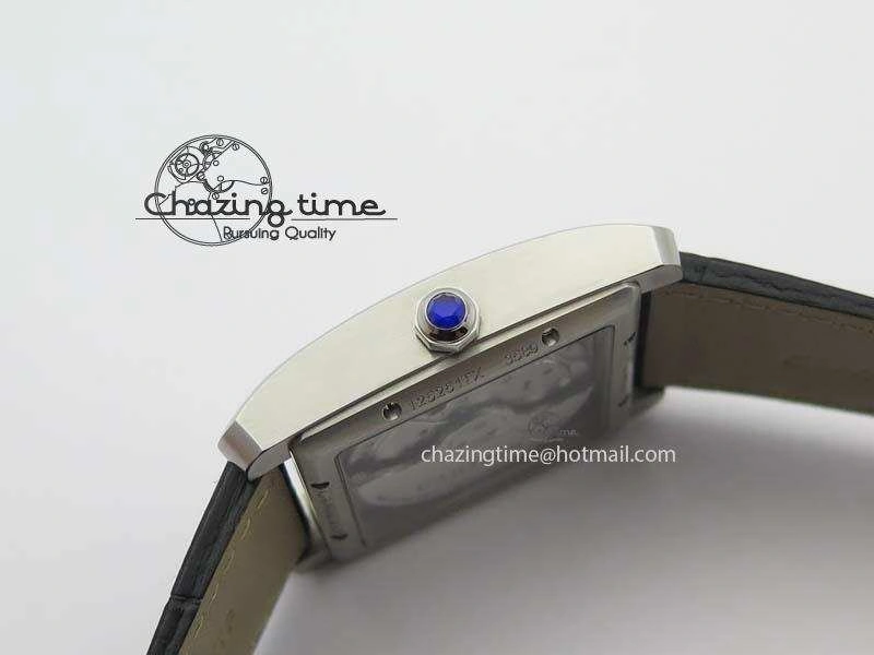 Tank MC JF Best Edition SS White Textured Dial On Black Leather Strap A23J Cal