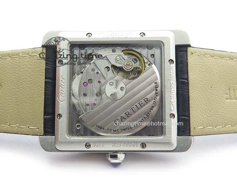 Tank MC JF Best Edition SS White Textured Dial On Black Leather Strap A23J Cal