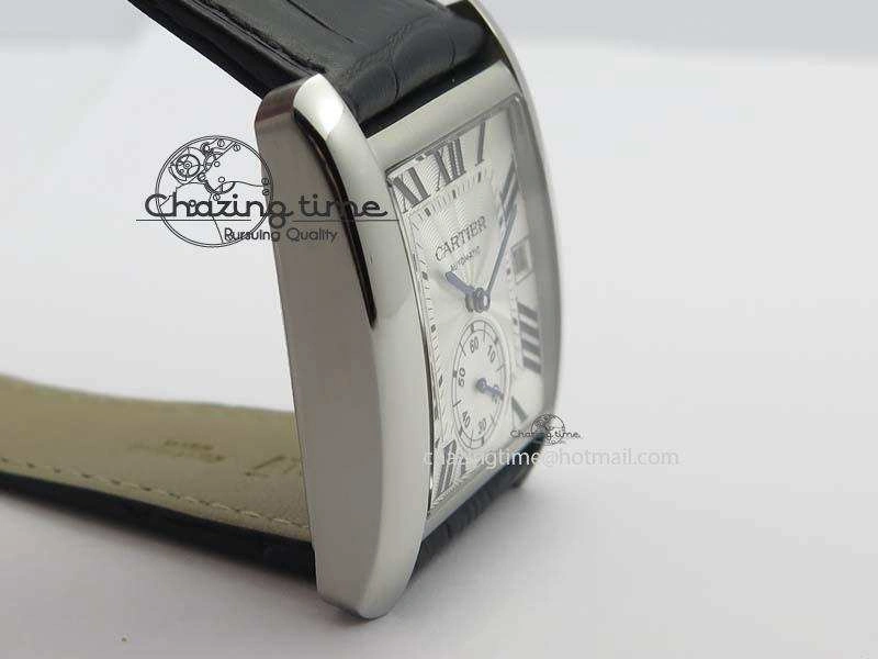 Tank MC JF Best Edition SS White Textured Dial On Black Leather Strap A23J Cal