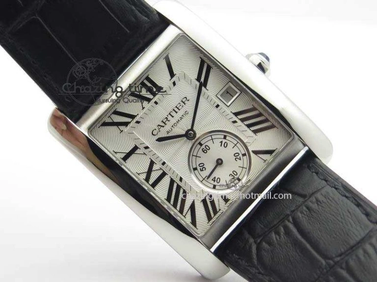 Tank MC JF Best Edition SS White Textured Dial On Black Leather Strap A23J Cal
