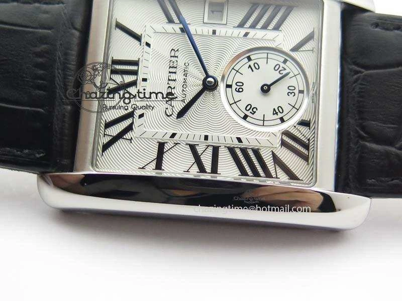 Tank MC JF Best Edition SS White Textured Dial On Black Leather Strap A23J Cal