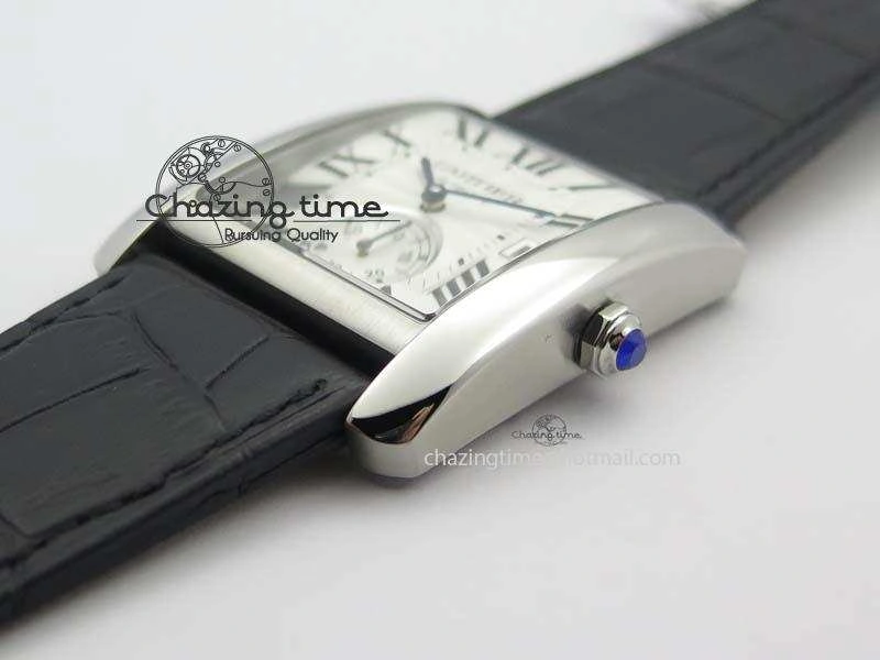 Tank MC JF Best Edition SS White Textured Dial On Black Leather Strap A23J Cal