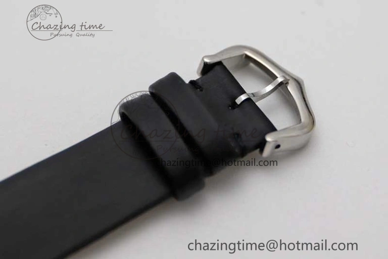 Tank Must Large SS K11F 1:1 Best Edition White Dial Diamonds Bezel on Satin Leather Strap Ronda Quartz