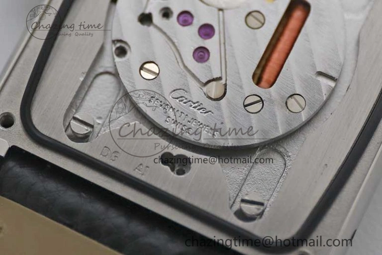 Tank Must Large SS K11F 1:1 Best Edition White Dial on Black Leather Strap Ronda Quartz