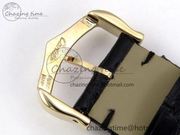 Tank Must Large YG 33.7mm DRF 1:1 Best Edition YG Dial on Black Leather Strap Swiss Quartz