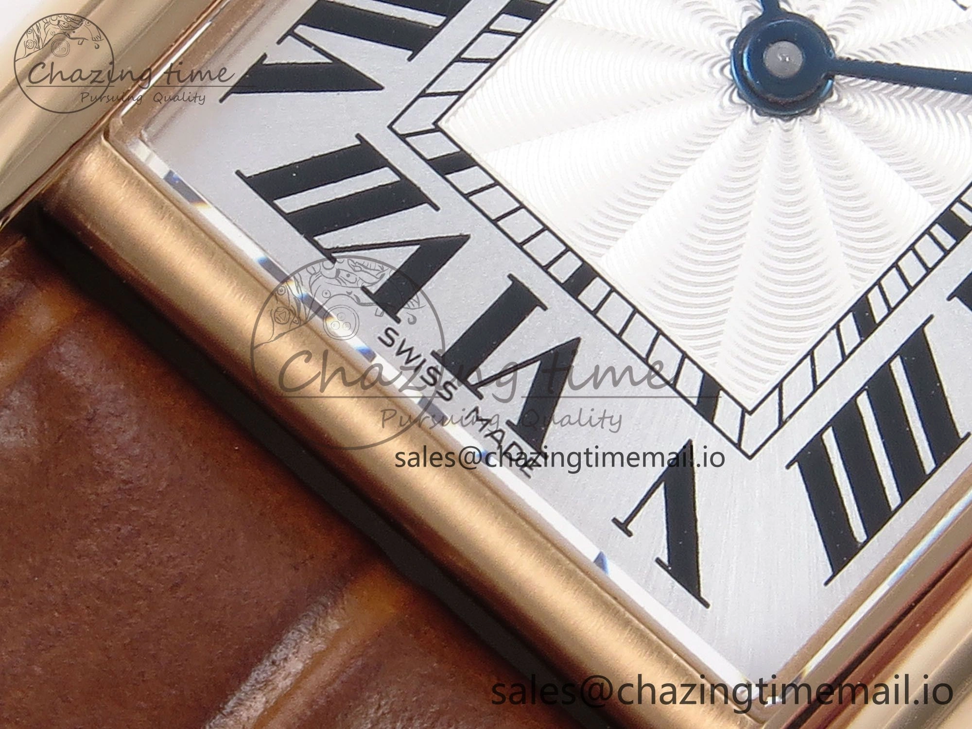 Tank Must RG 22mm AF 1:1 Best Edition White Dial on Brown Leather Strap Ronda Quartz