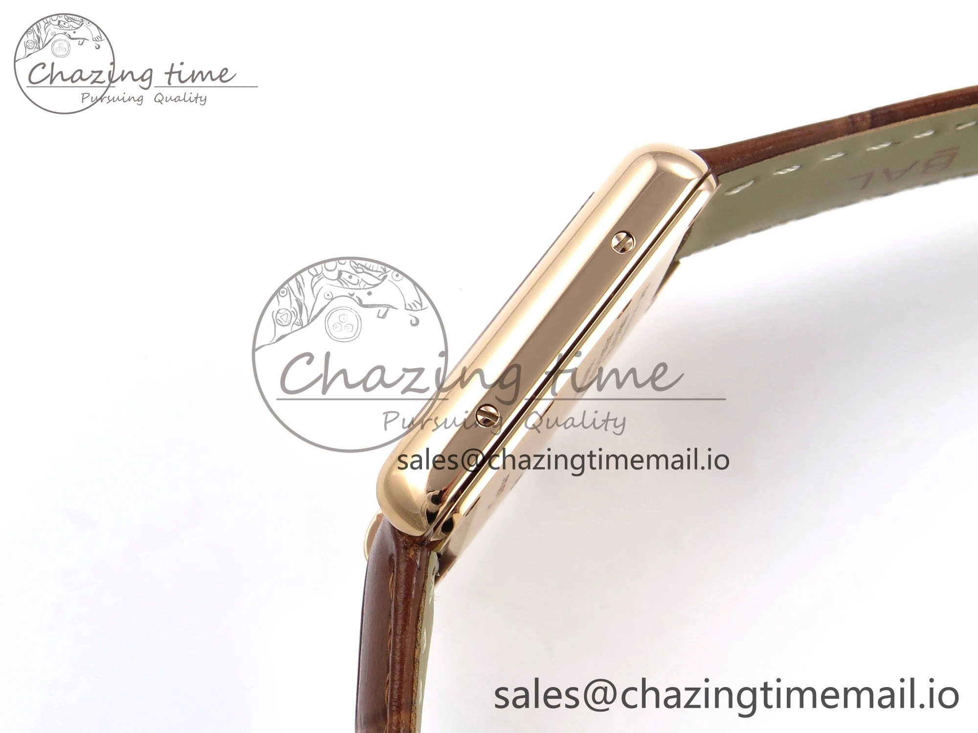 Tank Must RG 22mm AF 1:1 Best Edition White Dial on Brown Leather Strap Ronda Quartz