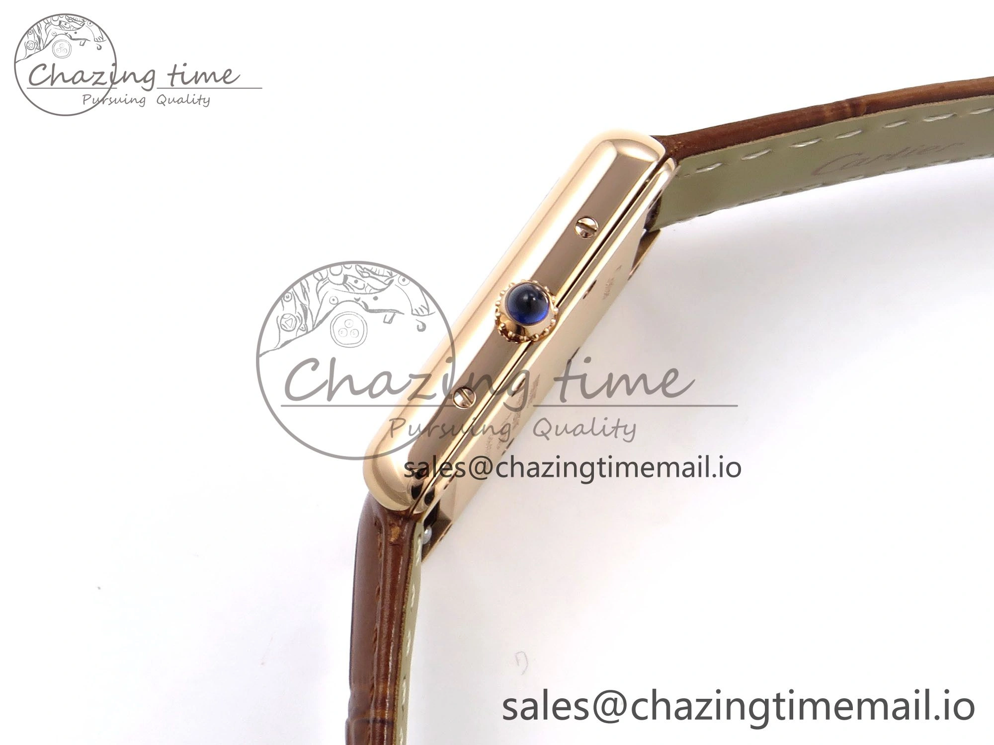 Tank Must RG 22mm AF 1:1 Best Edition White Dial on Brown Leather Strap Ronda Quartz