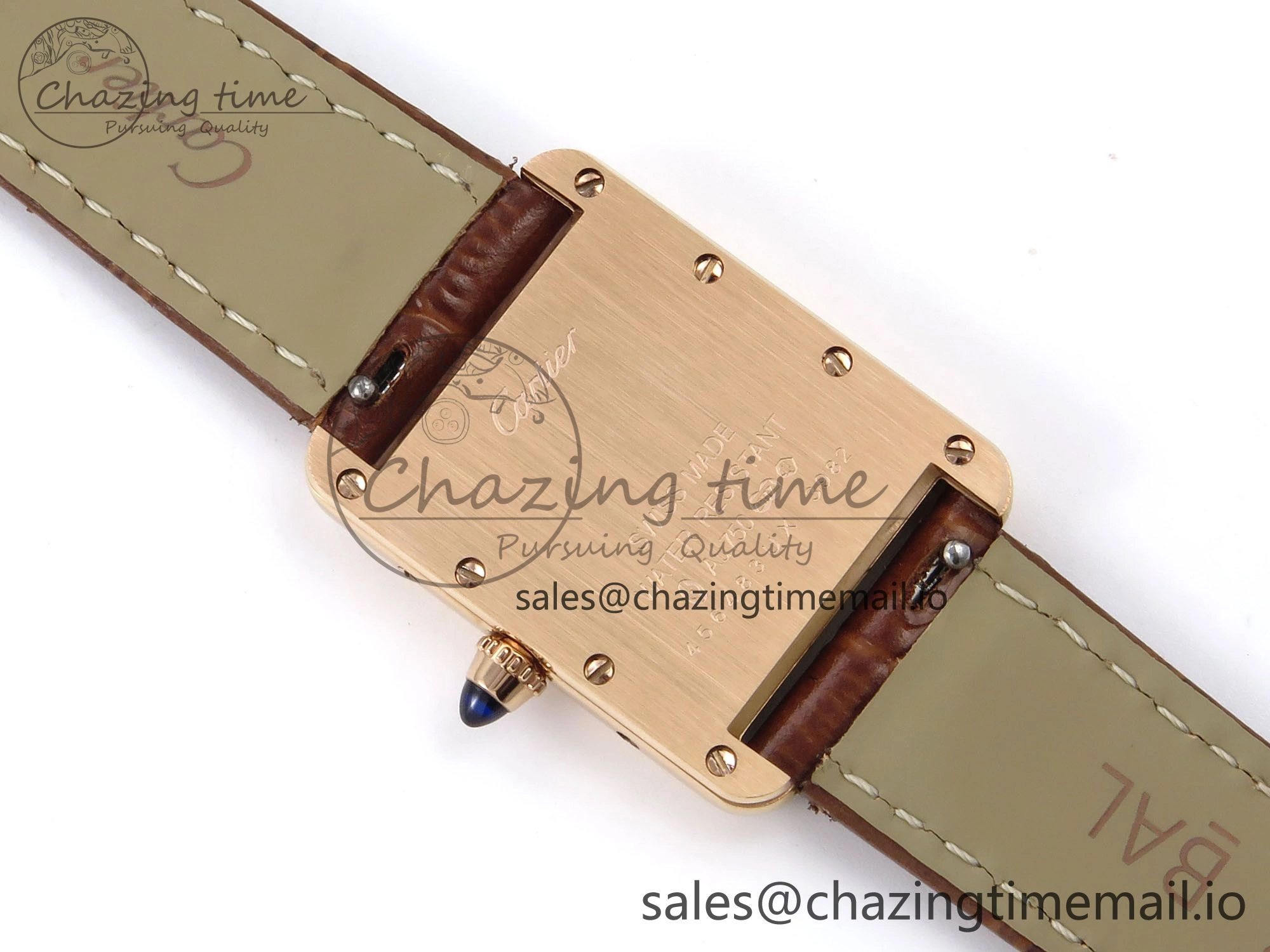 Tank Must RG 22mm AF 1:1 Best Edition White Dial on Brown Leather Strap Ronda Quartz