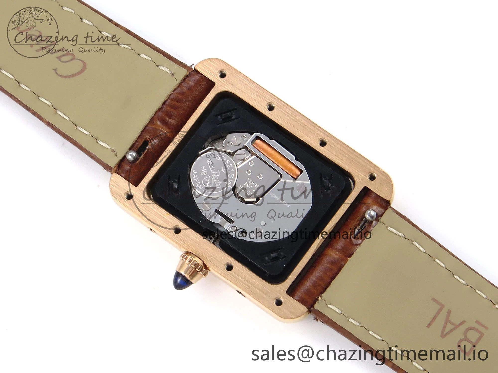 Tank Must RG 22mm AF 1:1 Best Edition White Dial on Brown Leather Strap Ronda Quartz