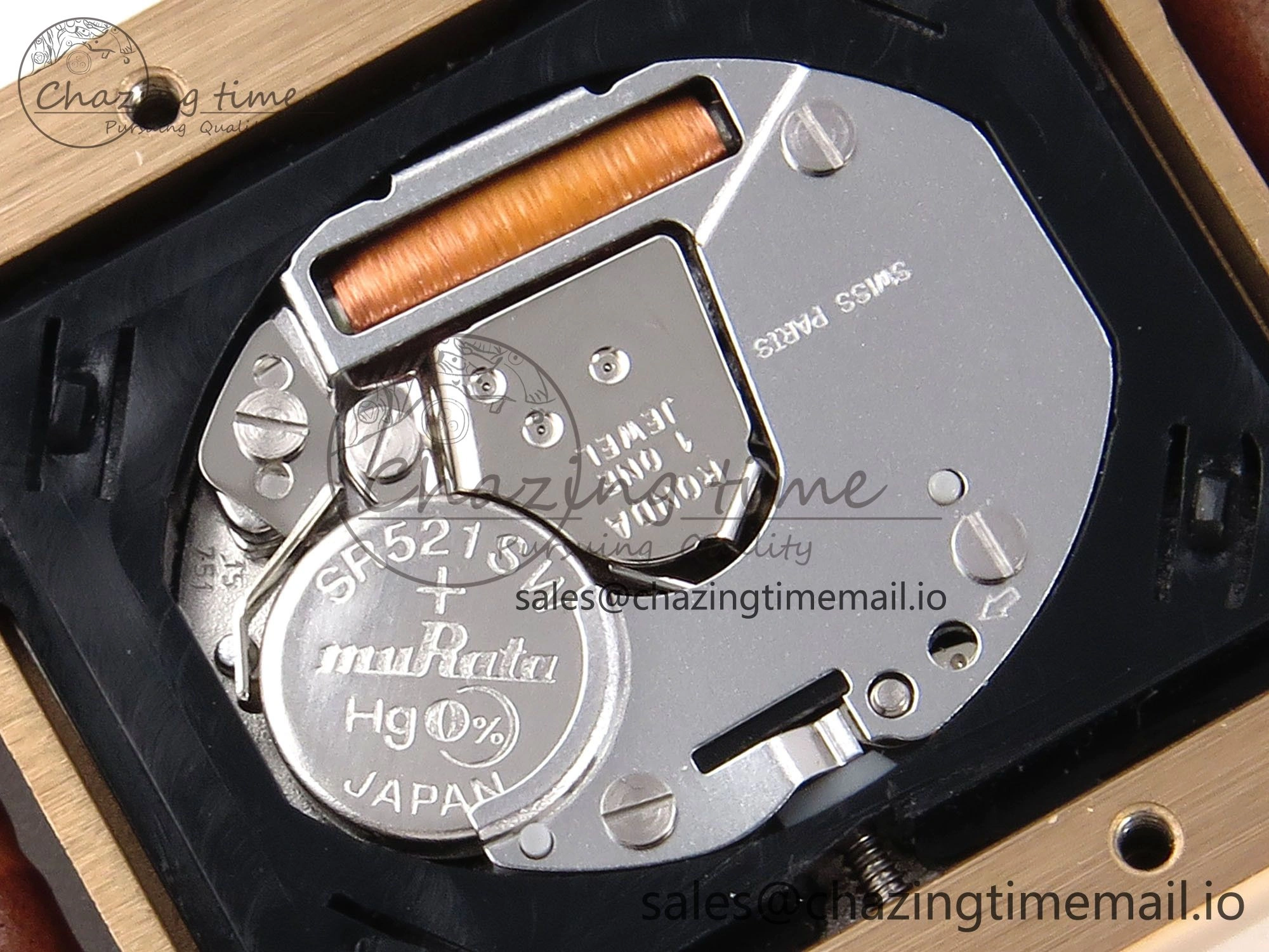 Tank Must RG 22mm AF 1:1 Best Edition White Dial on Brown Leather Strap Ronda Quartz