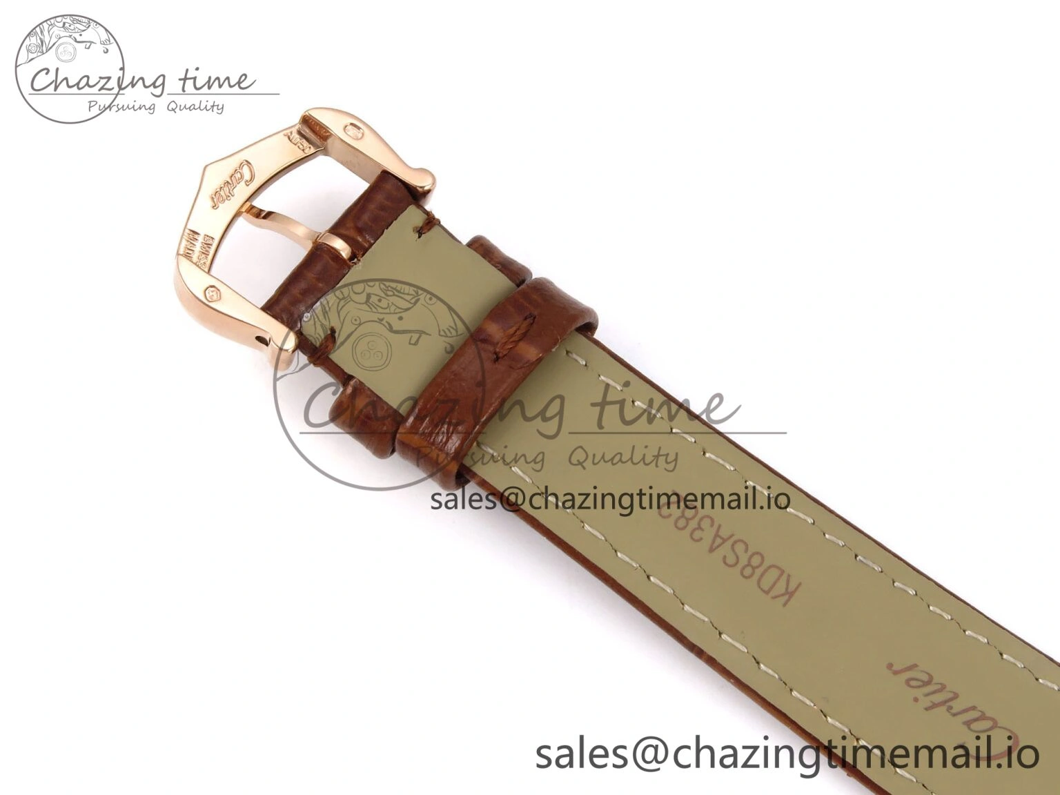 Tank Must RG 22mm AF 1:1 Best Edition White Dial on Brown Leather Strap Ronda Quartz